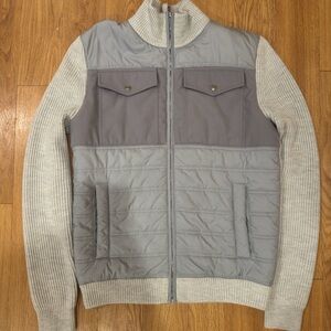 Reiss Men’s Medium Slim Fit Cardigan miller hybrid knit full zip jacket EUC